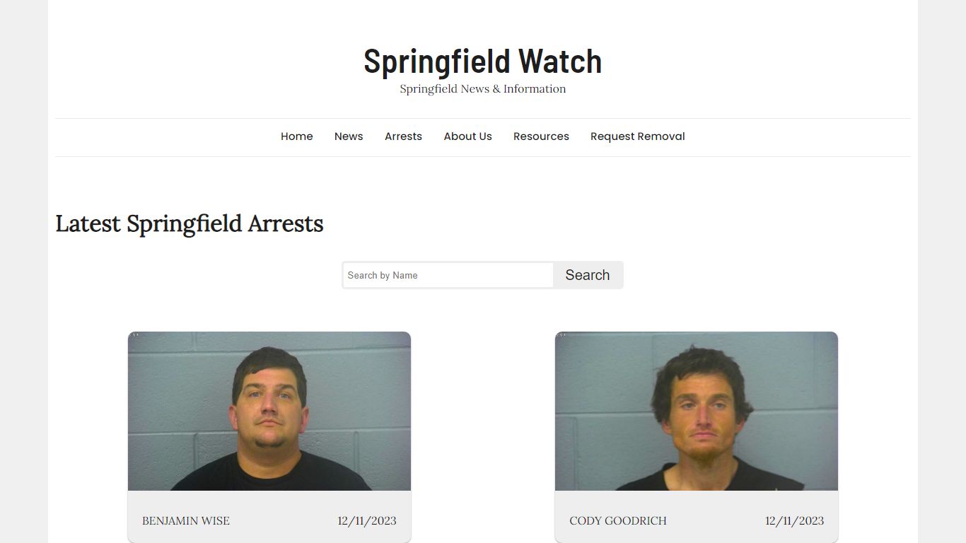 Springfield Watch || Arrest Mugshots From Greene County, MO